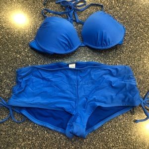 Blue Joe Boxer Swimsuit. Top has added padding to add two cup sizes.